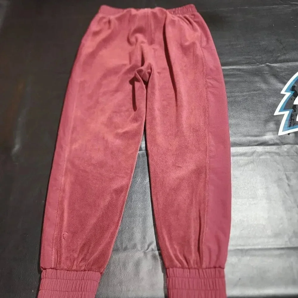 Zyia Active Womens Maroon Fleece‎ Jogger Pants Medium